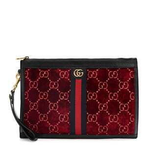 Gucci Velvet Gg Textured Calfskin Web #238078G63B